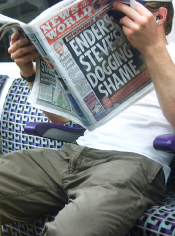 News of the World Headline - EastEnders overshadows Robin Cook's death